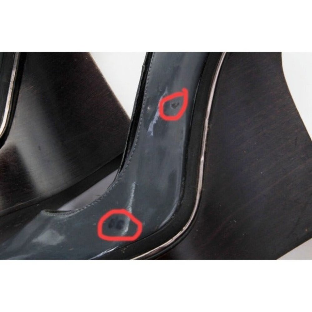 stella mccartney platform wedge heels patent leather slip on morgana sz 38 us 8 - Picture 5 of 12